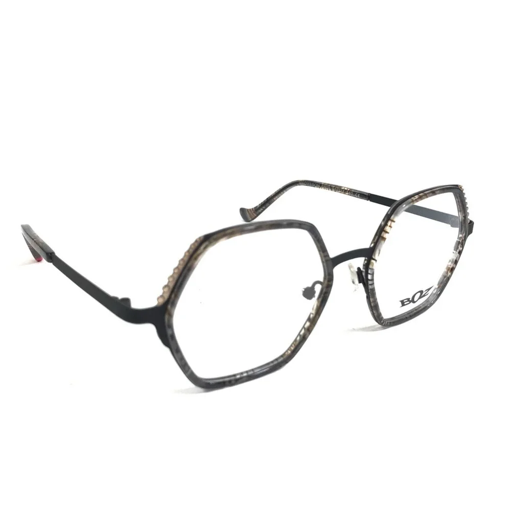 BOZ by J.F. Rey Eyeglasses Frames MADYSSON 0505 Brown Gold Hexagon 51-17-140